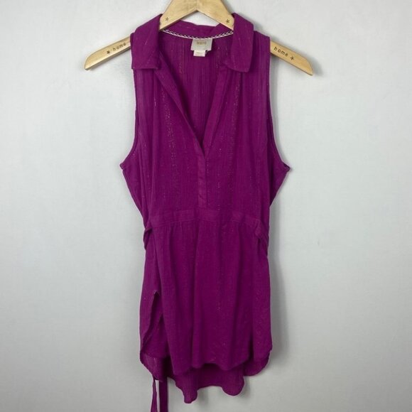 Anthropologie Maeve Sleeveless Batavia Tunic Top‎ Size Small Metallic Bohemian S - Picture 9 of 11